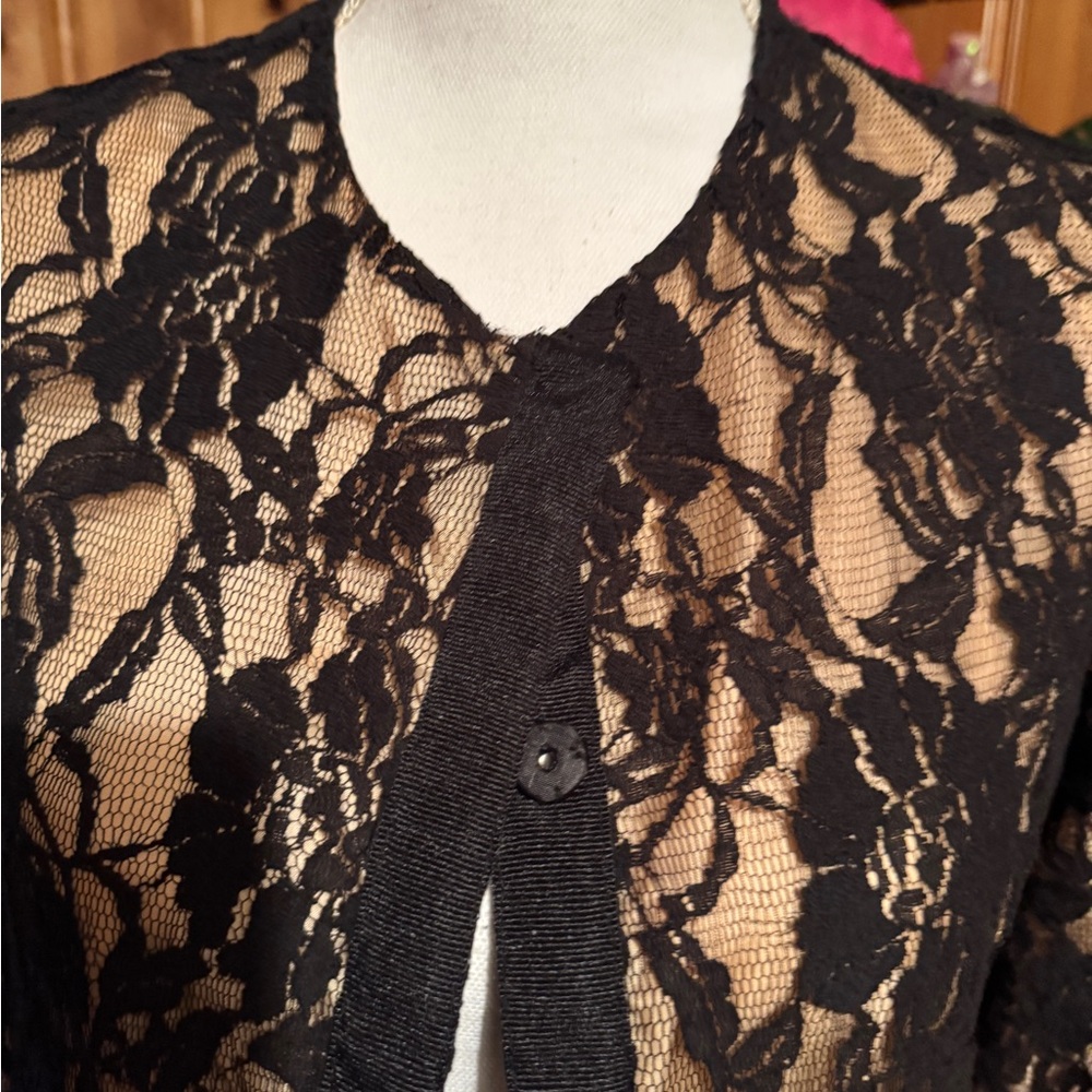 Black Lace Skirt Set